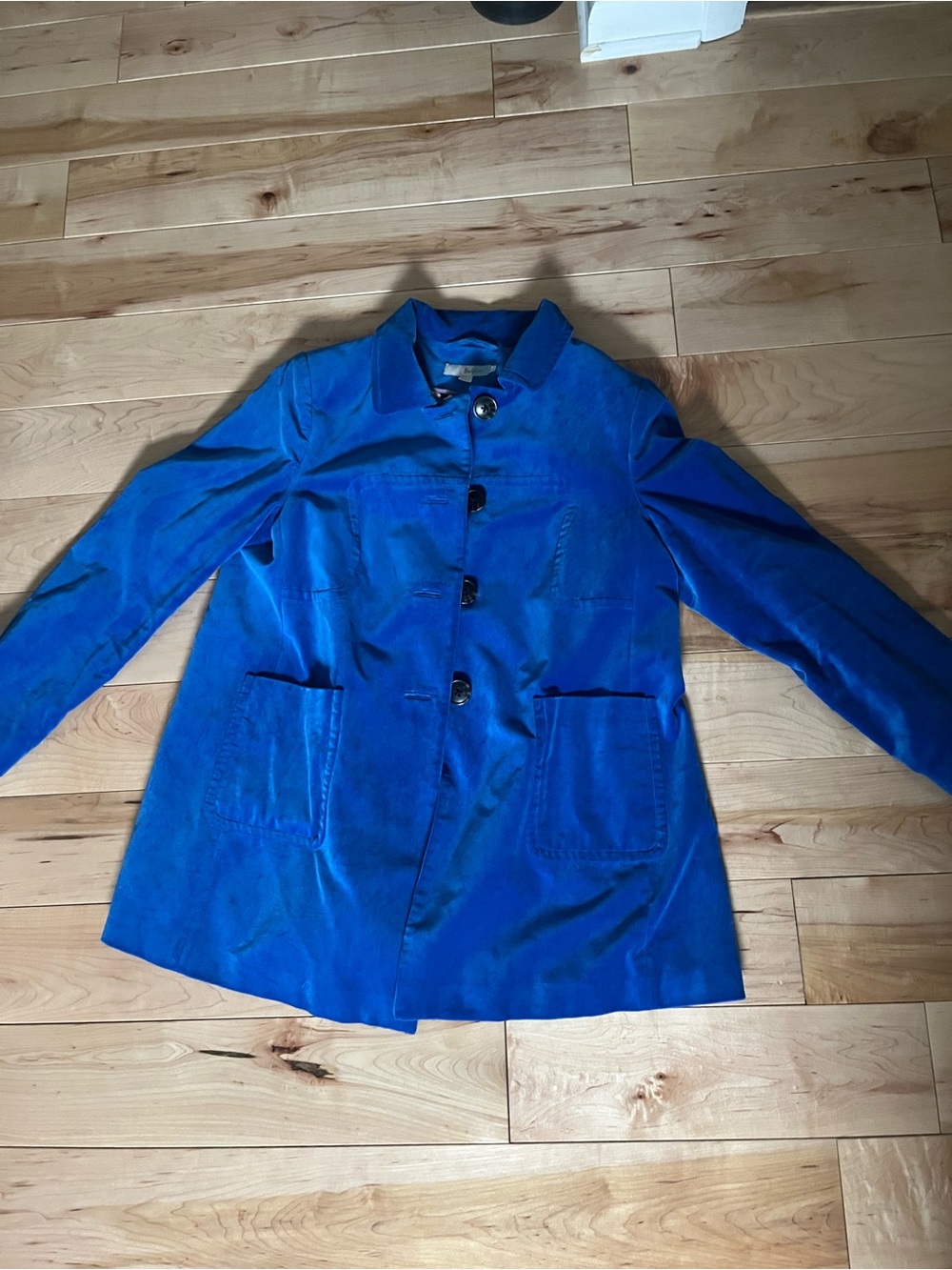 Boden Royal Blue Single-Breasted Trench Coat